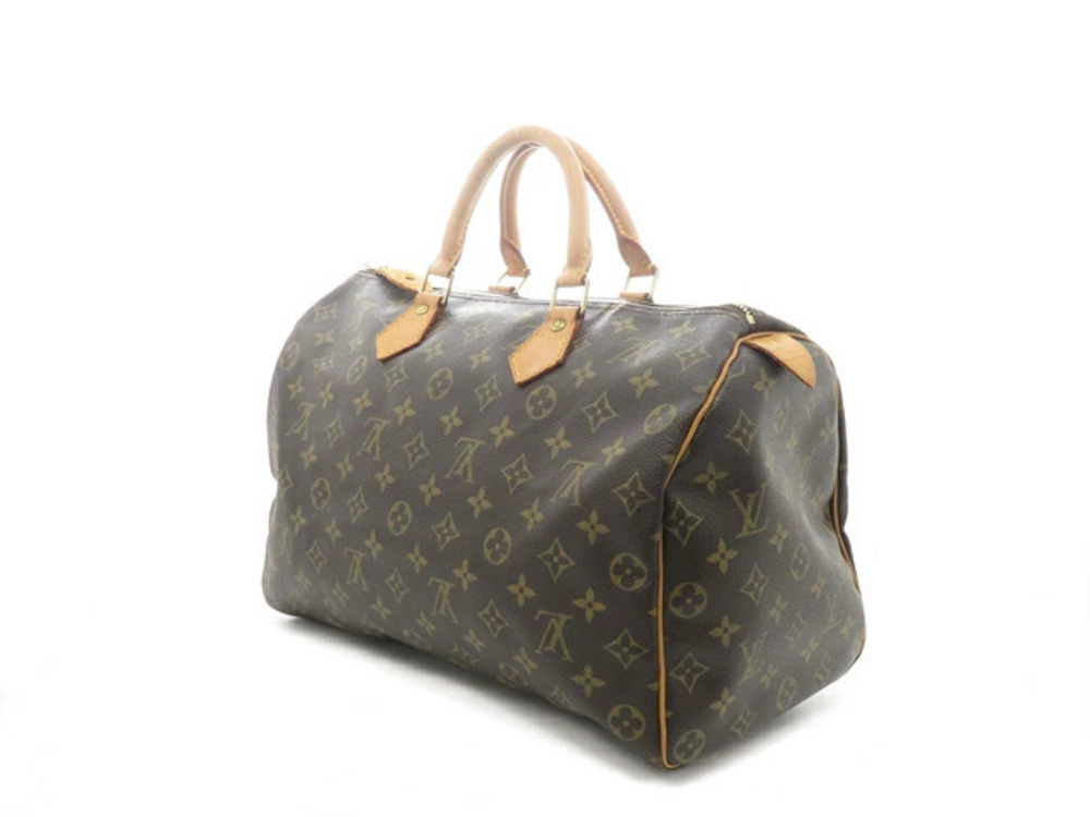 Louis Vuitton Handbag Brown Monogram Canvas Speedy Brown